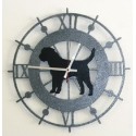 Horloge murale en acier vieilli à l'effigie de votre chien préféré