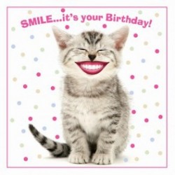 Carte postale représentant le sourire du chat