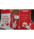 Assortissement de trois chaussettes de Noël sur le thème du chat