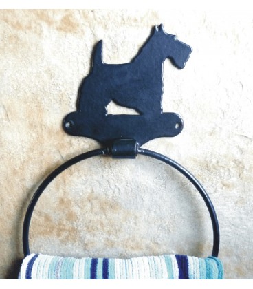 Accroche-torchons décoré d'une solhouette de chat