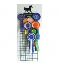 Porte-flots et rosettes décoré d'une silhouette de chat