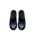 Paire de pantoufles motif chat noir. Taille 35/38