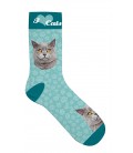 Chaussettes chat gris - taille 42/45