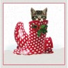 10 Cartes Noël "chat botté" et leurs enveloppes