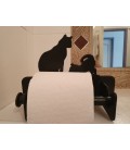 Porte-papier toilette décoré d'une silhouette de chat