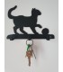 Accroche-torchons décoré d'une silhouette de chat