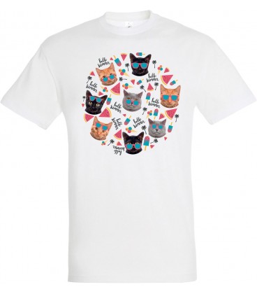 T-SHIRT NOIR YEUX DE CHAT- Taille XS