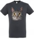 T-SHIRT GRIS CHAT GRIS- Taille S